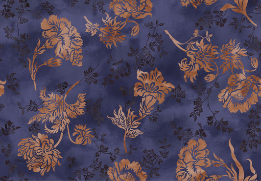 Vintage Shadows - 2024-77- Blue Floral - Choose QTY