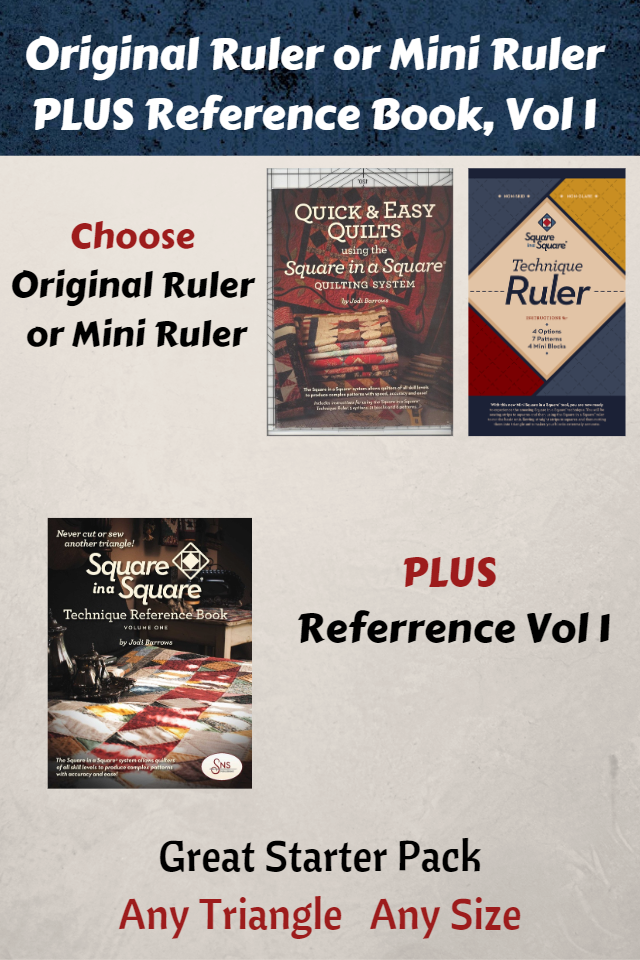 STARTER PACK #1 - Original or Mini Ruler & Reference Book, Vol 1 – Square  in a Square
