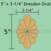 Dresden 5" x 3-1/4" Oval